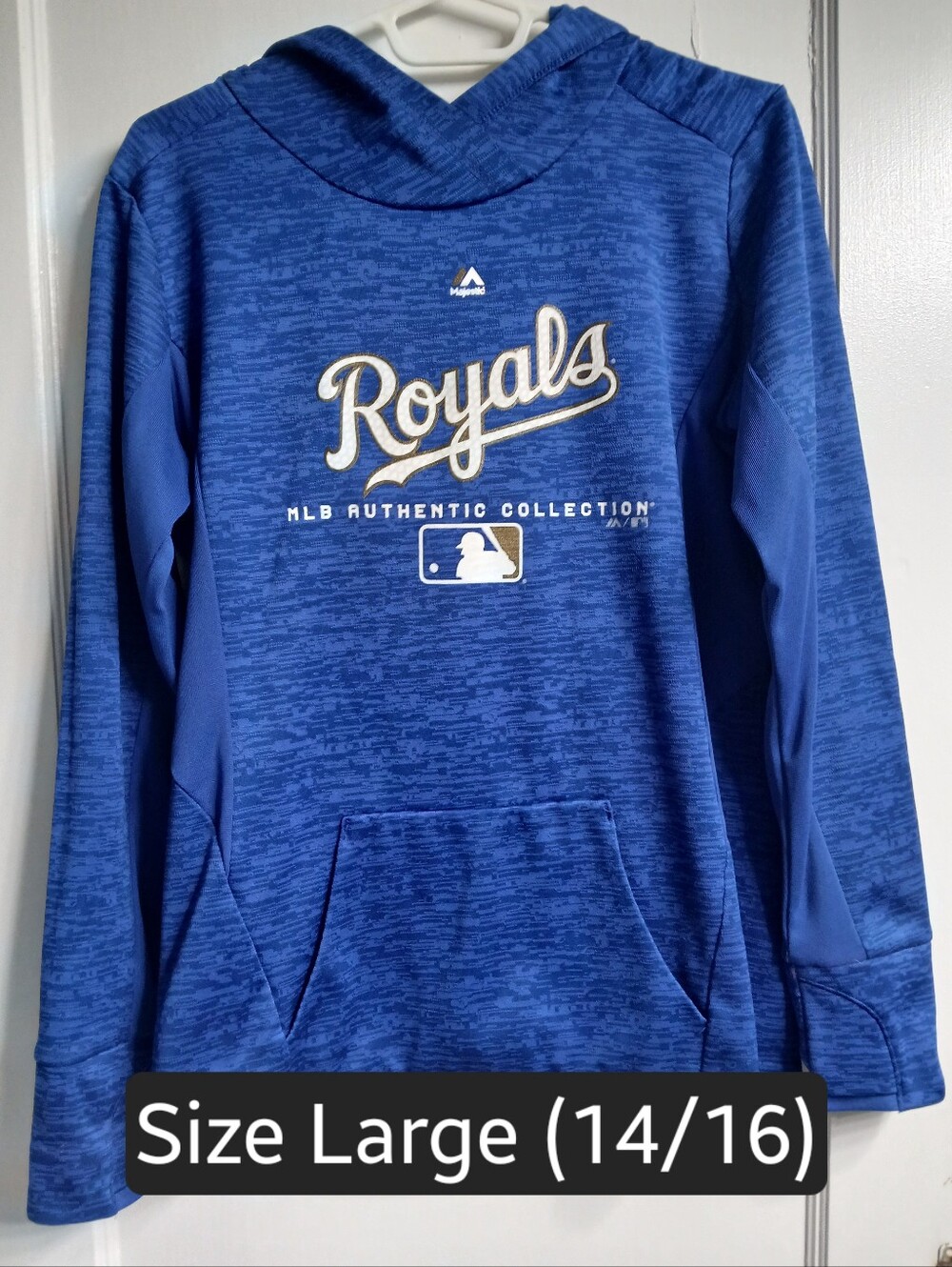 Royals Blue Hooded Sweatshirt with White & Gold Logo